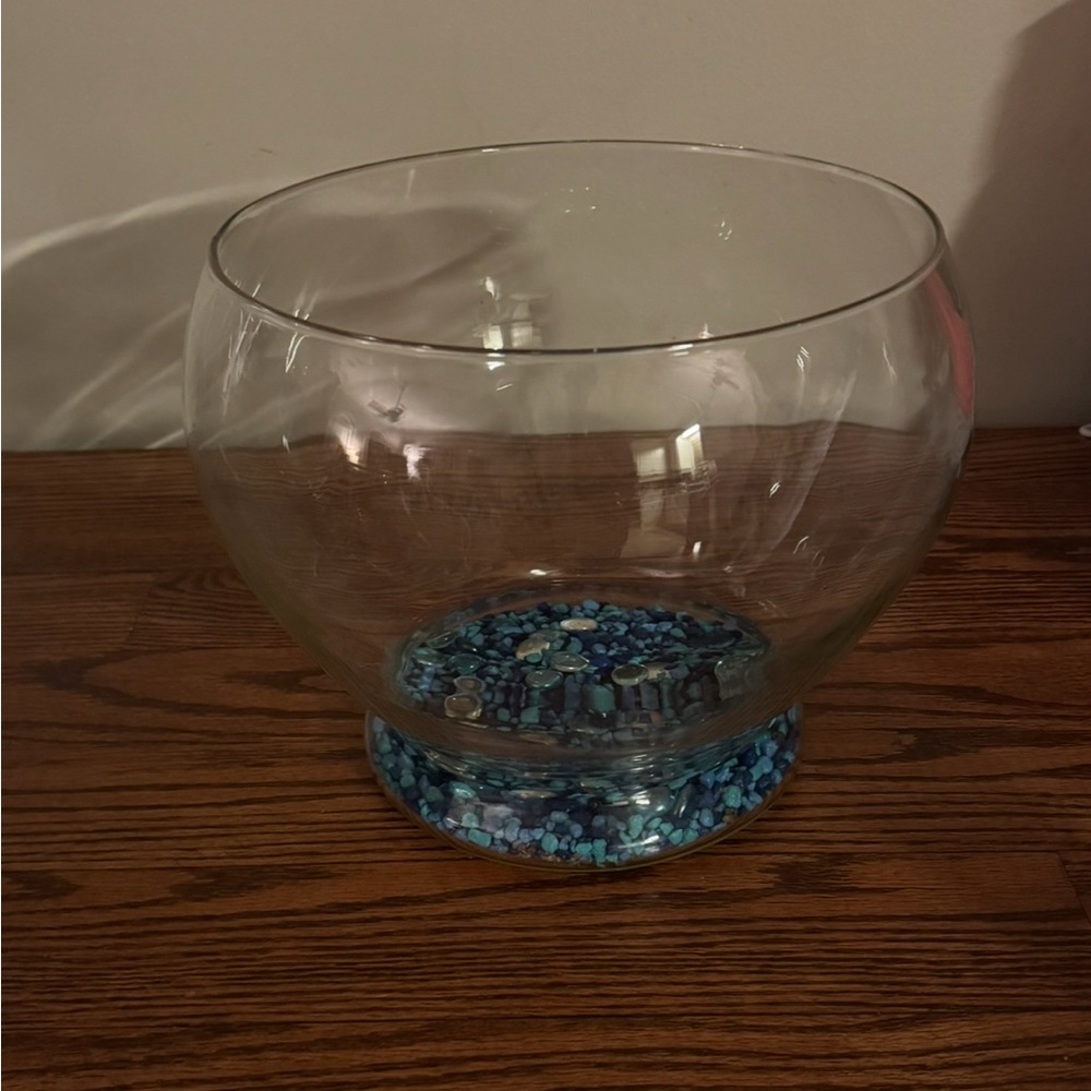 Clear Glass Fish Bowl Vase